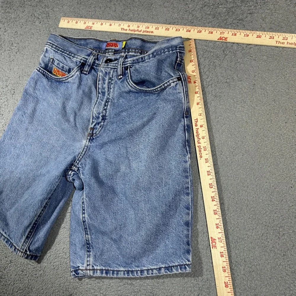 Empyre Women's 28 Jean Shorts Vintage Y2K Blue Denim Skater #3372 - Picture 7 of 8